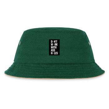 Don't Work With Ass Holes - Kids’ Bucket Hat - dark green/beige - Front