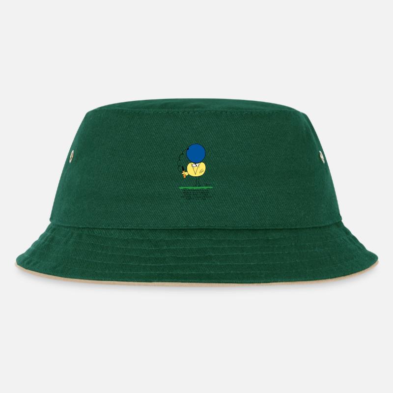 By continually trying... (English version) - Kids’ Bucket Hat - dark green/beige