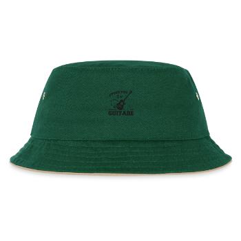 Ich kann keine Gitarre haben - Kinder Bucket Hat - Dunkelgrün/Beige - Vorne