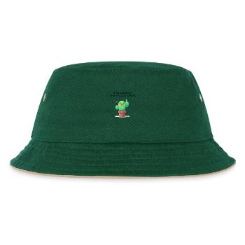 Kaktus - Kinder Bucket Hat - Dunkelgrün/Beige - Vorne