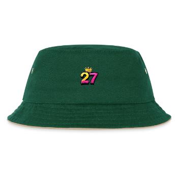 27 Nombre Couronne - Bob Enfant - vert foncé/beige - Devant