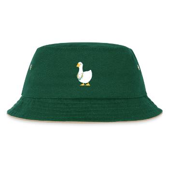 Wo sich die Winde treffen – Silberne Nadel - Kinder Bucket Hat - Dunkelgrün/Beige - Vorne