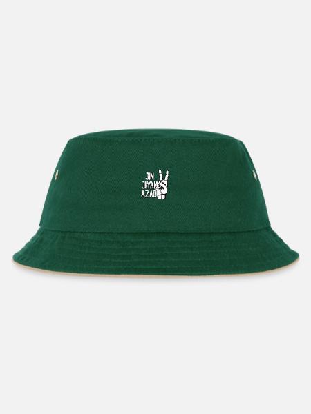jin jiyan azadi - Kinder Bucket Hat - Dunkelgrün/Beige