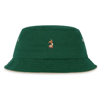 Faltirer Handstand Salto sportliches Workout - Kinder Bucket Hat - Dunkelgrün/Beige - Vorne
