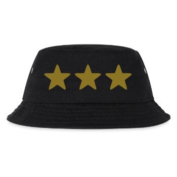 gold stars sterne - Kinder Bucket Hat - Schwarz - Vorne