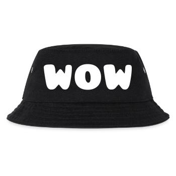 WOW - Kinder Bucket Hat - Schwarz - Vorne
