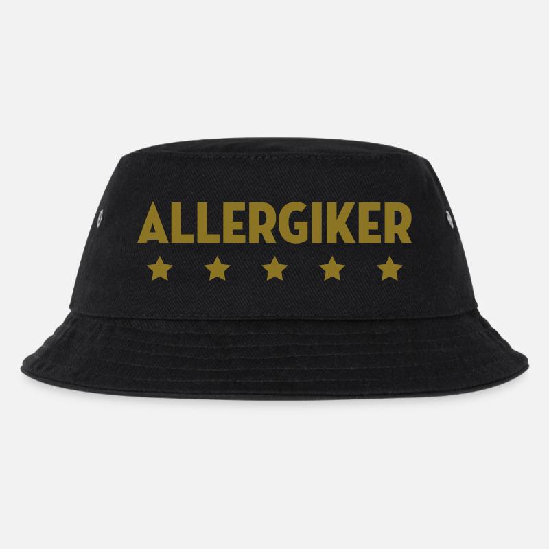 Allergiker Allergikerin Allergie Allergisch Pollen - Kinder Bucket Hat - Schwarz