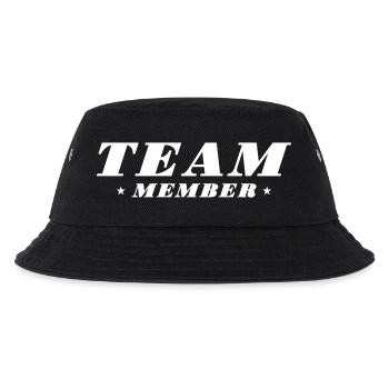 Team Mitglied - Kinder Bucket Hat - Schwarz - Vorne