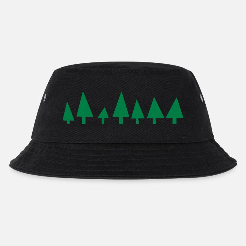 Tannenbaum - Kinder Bucket Hat - Schwarz