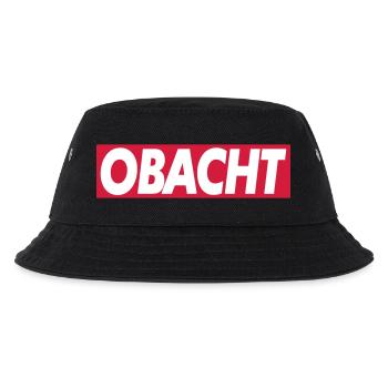 Obacht - Kinder Bucket Hat - Schwarz - Vorne