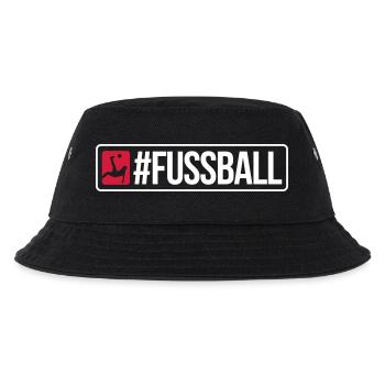 #FUSSBALL - Kinder Bucket Hat - Schwarz - Vorne