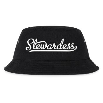 Stewardess - Kinder Bucket Hat - Schwarz - Vorne