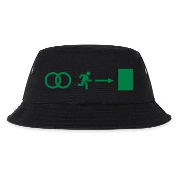 Hochzeit - Junggeselle - Kinder Bucket Hat - Schwarz - Vorne