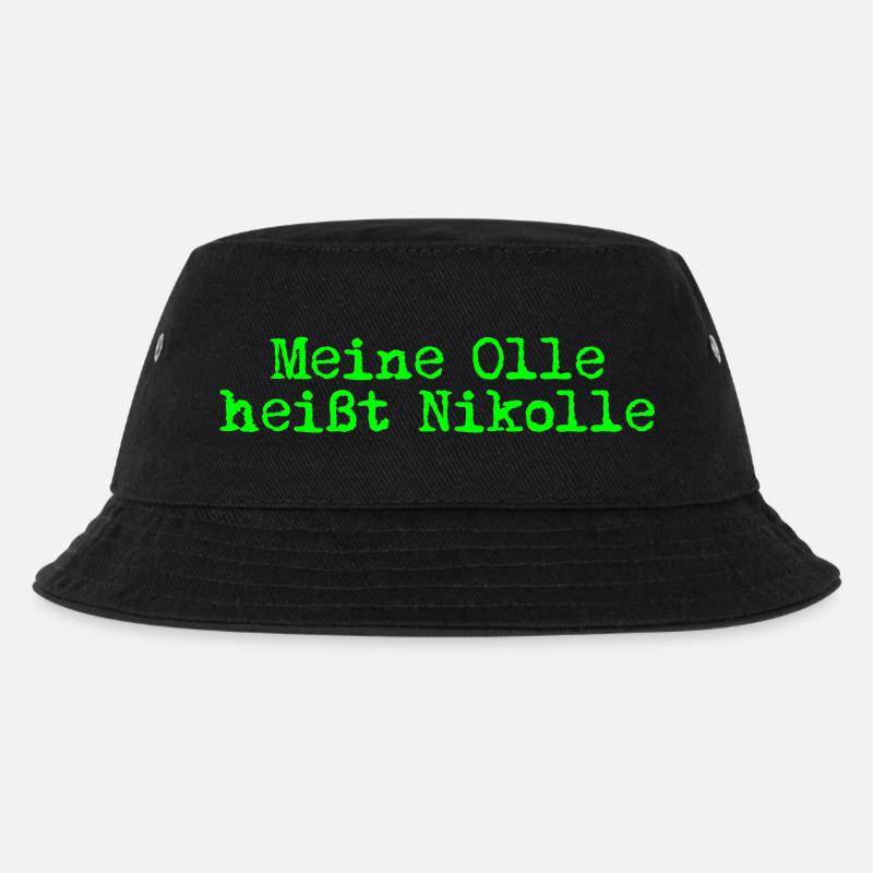 Meine Nikolle - Kinder Bucket Hat - Schwarz