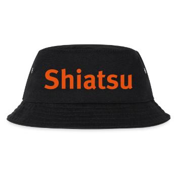 Shiatsu Orange fett - Kinder Bucket Hat - Schwarz - Vorne