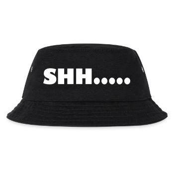 shh - Kinder Bucket Hat - Schwarz - Vorne