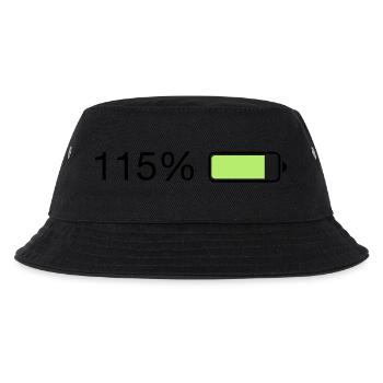 Fullenergy 115% Ladebalken - Kinder Bucket Hat - Schwarz - Vorne