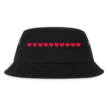 10 kleine herzen - Kinder Bucket Hat - Schwarz - Vorne
