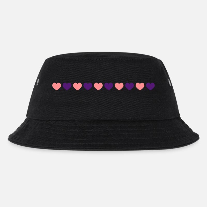 10_kleine_herzen2 - Kids’ Bucket Hat - black