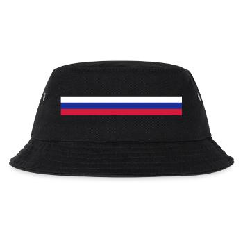 Russische Flagge (Lang) - Kinder Bucket Hat - Schwarz - Vorne