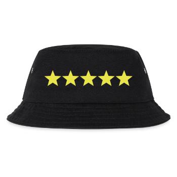 5 Sterne / 5 Stars - Kinder Bucket Hat - Schwarz - Vorne