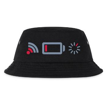 No Connection Battery Logos - Kids’ Bucket Hat - black - Front