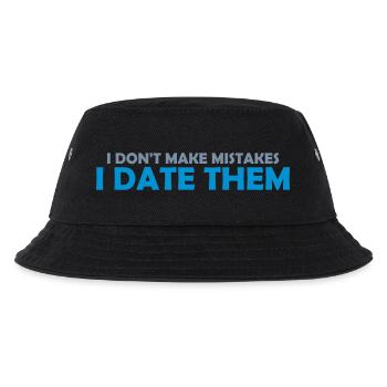 Date Mistakes Zitat Logo - Kinder Bucket Hat - Schwarz - Vorne