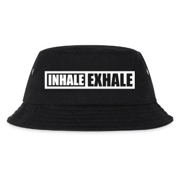 inhale exhale yoga quote - Kids’ Bucket Hat - black - Front