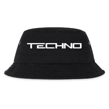 Techno Love Quote Saying Music Party Celebrate Logo - Kids’ Bucket Hat - black - Front