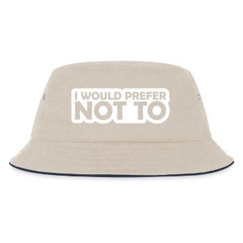 I prefer not to - Kids’ Bucket Hat - ecru/navy - Front