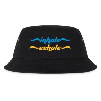 inhale exhale yoga Zitat - Kinder Bucket Hat - Schwarz - Vorne