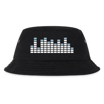 Cool DJ Musik Equalizer Sound Balken Energie Party - Kinder Bucket Hat - Schwarz - Vorne