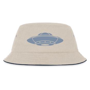 Mystery Aliens UFO Spaceship - Kids’ Bucket Hat - ecru/navy - Front