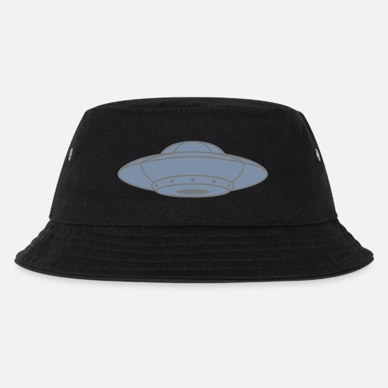 UFO fliegende Untertasse Aliens - Kinder Bucket Hat - Schwarz