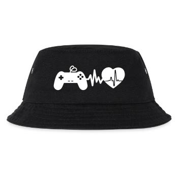 Gaming is life Heartbeat for gamers - Kids’ Bucket Hat - black - Front