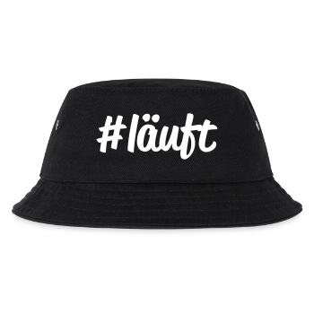 #läuft - Kinder Bucket Hat - Schwarz - Vorne