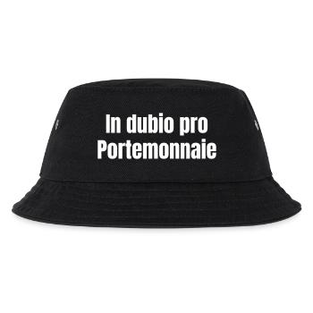 In dubio pro Portemonnaie - Kinder Bucket Hat - Schwarz - Vorne