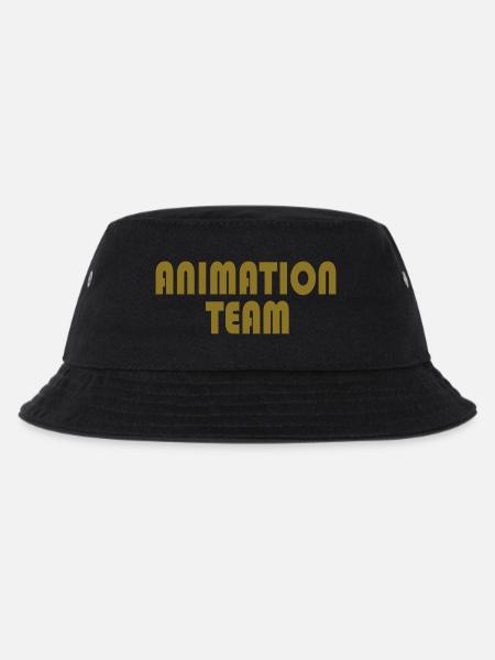 animation team - Kinder Bucket Hat - Schwarz