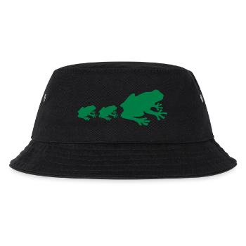 3 froesche familie 2 kinder papa mama vatertag mut - Kinder Bucket Hat - Schwarz - Vorne
