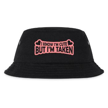 cute but taken quote - Kids’ Bucket Hat - black - Front