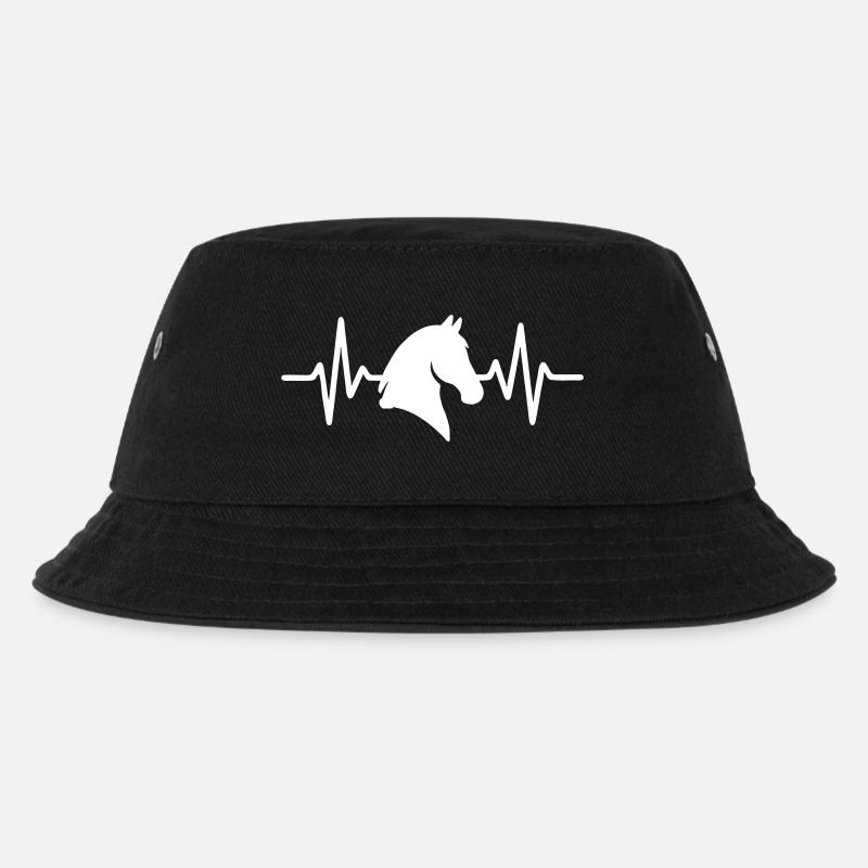 Herzschlag des Pferdes - Kinder Bucket Hat - Schwarz