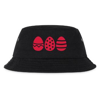 Easter eggs - Kids’ Bucket Hat - black - Front