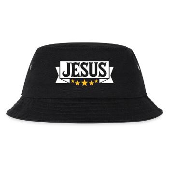 Jesus Christus Banner Zitat - Kinder Bucket Hat - Schwarz - Vorne