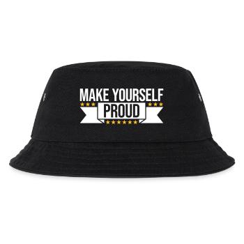 make yourself proud Zitat - Kinder Bucket Hat - Schwarz - Vorne