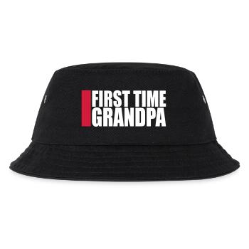 First Time Grandpa Bester Opa Großvater Liebe Opi - Kinder Bucket Hat - Schwarz - Vorne