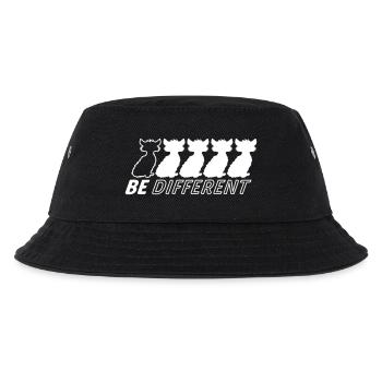 Be Different Katzen Freunde Anders Besonders Sein - Kinder Bucket Hat - Schwarz - Vorne