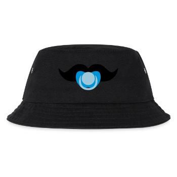 Baby-Schnurrbart - Kinder Bucket Hat - Schwarz - Vorne