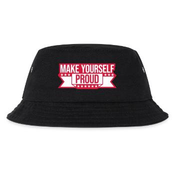make yourself proud Zitat - Kinder Bucket Hat - Schwarz - Vorne