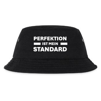 PERFEKTION ist mein Standard - Kinder Bucket Hat - Schwarz - Vorne