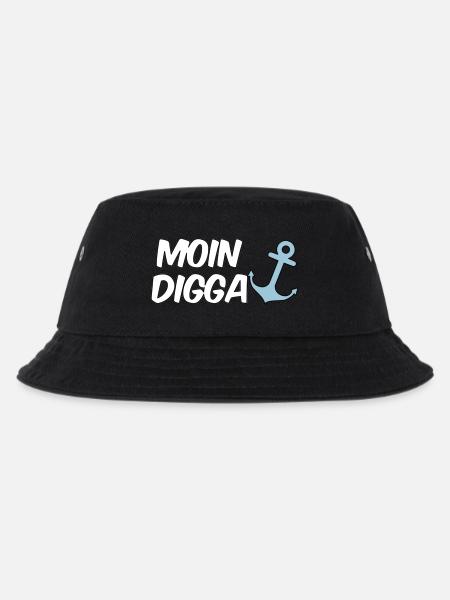 Moin Digga Hamburg - Kinder Bucket Hat - Schwarz